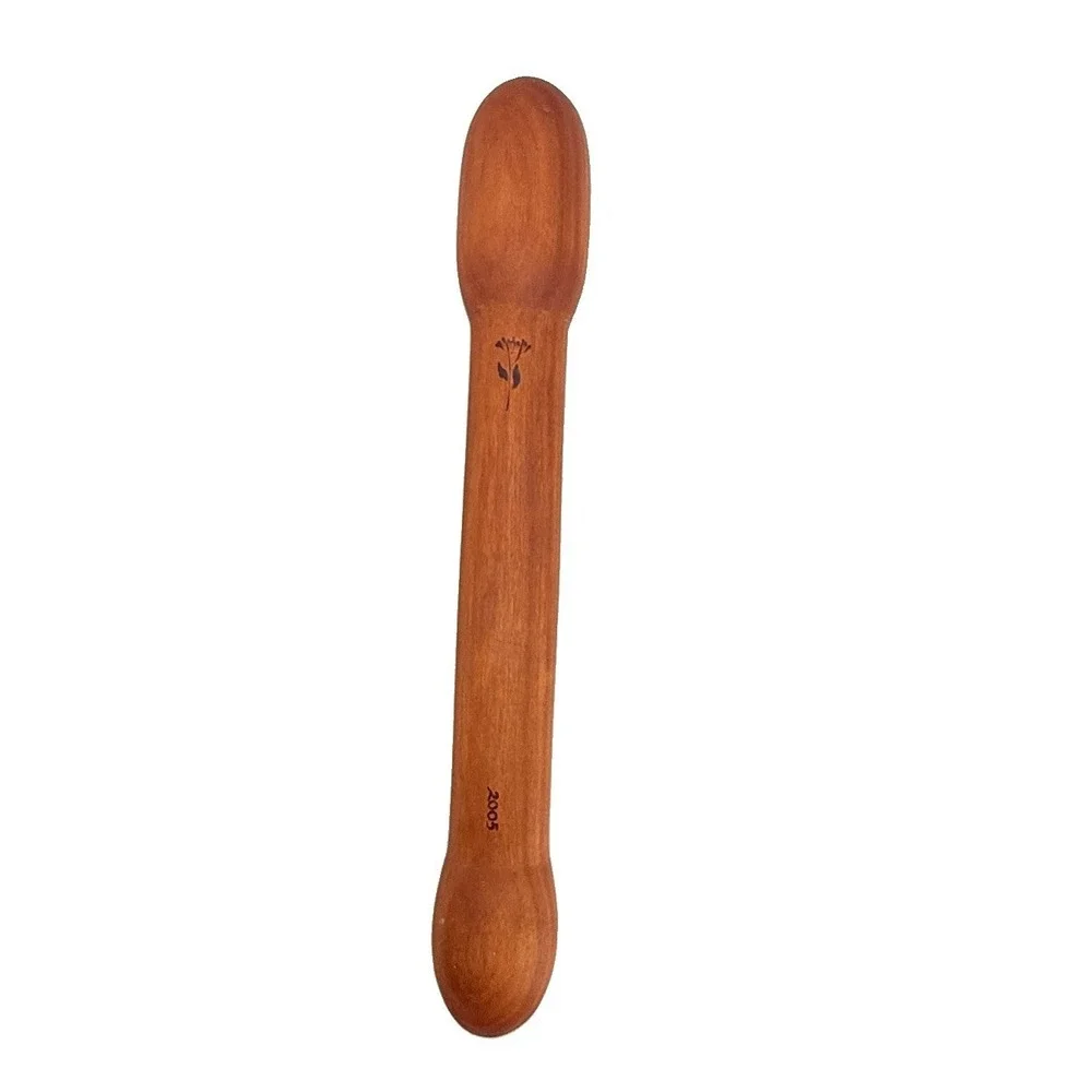 Vintage French Cherry Wood Tasting Spoon Hand Carved Soup Sauce Stirrer 14 Inch